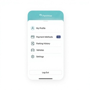 Aplicación móvil para reservar aparcamientos: Reserva de plazas de aparcamiento en tiempo real con pagos seguros, navegación GPS, reservas y acceso instantáneo. - Product Image 1
