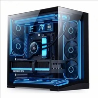 Casing Komputer PC Gamer Gaya Baru Grosir ATX Mid Tower Kaca Kabinet Komputer Gaming Desktop Cover Case Cases&Towers