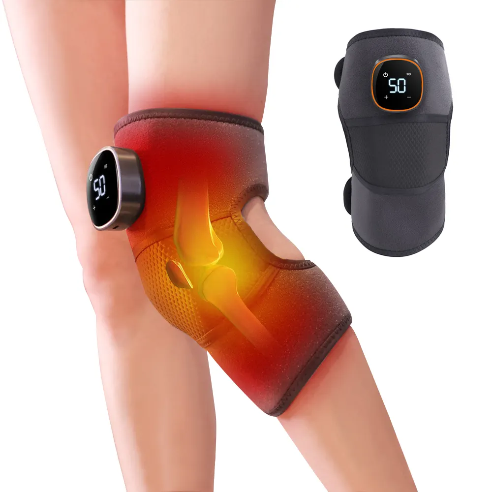 Massaggiatore elettrico del ginocchio di fisioterapia di vibrazione dell'involucro dell'articolazione del riscaldamento intelligente con calore per l'artrite