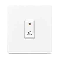 Prise murale multifonctionnelle JUBEN blanche de haute qualité, 86 interrupteurs, 1 gang, sonnette de porte, PC 250V 10A