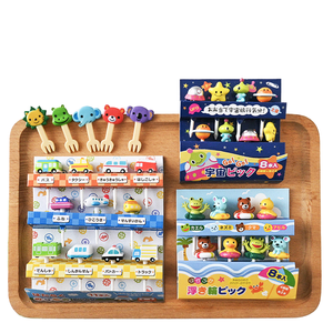 Tenedores de Fruta con Forma de Animales de Dibujos Animados, Desechables, Ecológicos, de Grado Alimenticio, Palillos Bento, Mini Palillos de Dientes para Niños, Lonchera Infantil - Product Image 1