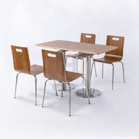 Vente en gros de chaises et tables de restaurant commercial contreplaqué laminé bois courbé pour cafés et hôpitaux en acier