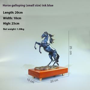 Ornamento in rame puro Tang Sancai cavallo fatto a mano in metallo per il soggiorno decorazione ufficio successo amanti del cavallo zodiaco - Product Image 6