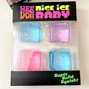 Best Selling NeeDoh Nice Ice Baby 4-Pack Super Solid Ice Cube Squeeze Toys Stress Relief Fidget Set for Kids Adults <b>Blind</b> Box - Product Image 2