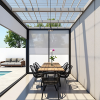 Persiana Exterior Motorizada Impermeable para Patio, Balcón, Ventana y Terraza de Jardín