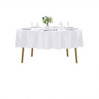Nappe Moderne en Polyester Tissé Imperméable 120 pouces Couleur Unie pour la Maison, Mariages, Banquets, Hôtels, Anniversaires et Événements - Vente en Gros