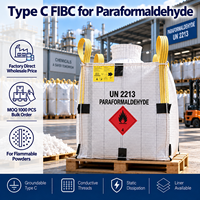 Sac en vrac conducteur certifié UN Type C, 1000 kg, FIBC, sacable, UN2213, pour poudre de paraformaldéhyde, robuste, traité anti-UV