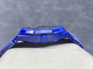 Nuevo reloj mecánico de gran calidad 41mm APS fábrica 4302 movimiento 15500 resistente al agua zafiro azul cerámica Audemars - Product Image 3