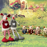 Décorations de Noël personnalisées, souris de Noël nordiques originales, ornements de Noël en peluche