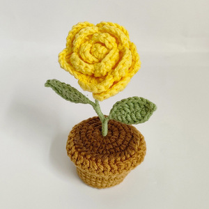 Planta en Maceta Decorativa Hecha a Mano con Ganchillo, Ecológica, DIY, Girasol Positivo, <span class=keywords><strong>Corazón</strong></span>, <span class=keywords><strong>Cactus</strong></span>, Suculenta, Duradera, para el Día del Padre - Product Image 4