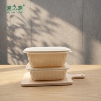 Conteneur alimentaire jetable biodégradable à compartiment unique pour la restauration à emporter, les services de traiteur et l'emballage des repas