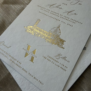 Vanilla <b>Printing</b> Custom Blind Emboss <b>Printing</b> Premium Cotton <b>Paper</b> Recycled Cardboard Invitation Greeting Card Custom Logo Model - Product Image 3