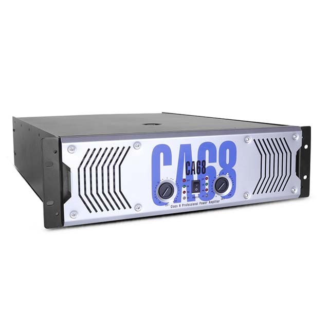 CA68 Professional 2000W Amplifier Active 2-Channel with Durable Aluminium Metal Shell 8ohm and 4ohm Impedance for Stage Use