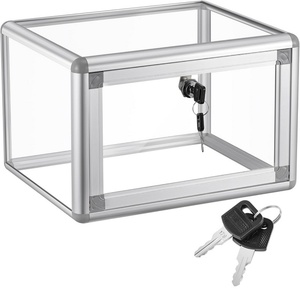 Best Selling Custom Small Lockable Clear Transparent Polished for Acrylic Table Top <b>Display</b> <b>Case</b> Garment Racks USA - Product Image 4