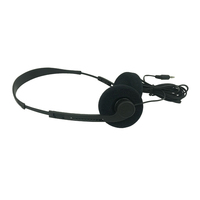 Headphone Berkabel Ringan, Headset Stereo 3.5Mm Murah dengan Kontrol Volume untuk Headphone Sekali Pakai Rumah Sakit Hiburan