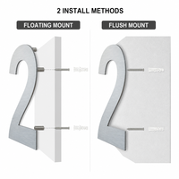 Numéros de maison flottants modernes en acier inoxydable pour extérieur, enseignes d'adresse 3D, numéros de porte en métal pour maison, appartement, bureau, immeuble