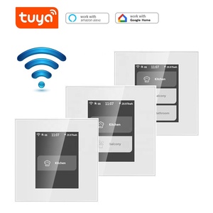 Lanbon nhà thông minh tuya LCD hiển thị ZigBee & Wifi chuyển đổi thông minh cuộc sống ánh sáng tường chuyển đổi hỗ trợ Alexa <span class=keywords><strong>Google</strong></span> điều khiển bằng giọng nói - Product Image 2