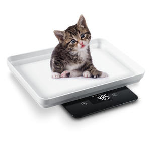 5 किलो 1 ग्राम बड़ा ट्रे पोर्टेबल इलेक्ट्रॉनिक डिजिटल पालतू पशु संतुलन का वजन छोटे पालतू जानवरों के लिए पिल्ला स्केल - Product Image 2