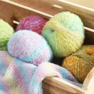 Charmkey Venta al por mayor Hilos de mohair suaves Tejer a mano Crochet Venta caliente <span class=keywords><strong>Mohai</strong></span> Hilos mezclados para suéter - Product Image 4