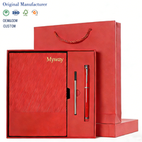 Carnet de notes haut de gamme Myway 2026 en cuir PU souple à rayures A5 avec marque-page – Idéal pour les entreprises et les cadeaux d'entreprise