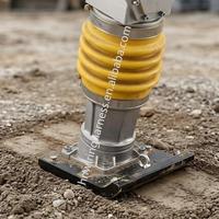 Pilonneuse thermique en fonte 6,5 CV, 70 kg, robuste, 750 battements par minute, pour tranchées de 35 cm et terrasses en argile