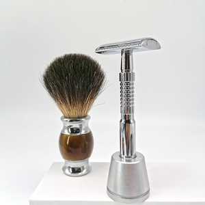 Kinh Tế 3-Mảnh An Toàn Dao Cạo Set Cho Nam Giới Thép Không Gỉ Cơ Sở Tấm Du Lịch Pouch 10 Lưỡi Cạo Râu Kit Cắt Tóc Thiết Yếu - Product Image 3