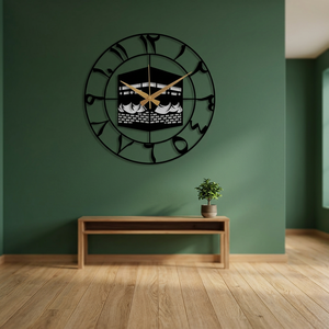 Modern Metal <b>Wall</b> <b>Clock</b> Round Abstract Geometric Design Quartz Analog <b>Silent</b> Living Room Hanging Decor - Product Image 2