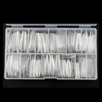 Caixuan 500 pièces/boîte Abs Transparent Xxl Extra Long cercueil carré ongles conseils faux ongles français ongles artificiels demi-couverture