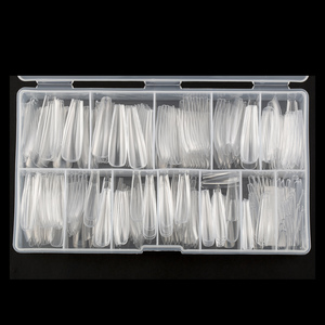 Caixuan 500 unids/caja transparente Abs Xxl Extra ataúd largo plaza puntas de <span class=keywords><strong>uñas</strong></span> francés Artificial <span class=keywords><strong>uñas</strong></span> media cubierta - Product Image 4