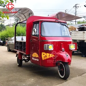 عربة بيتزا بثلاث عجلات كهربائية من Ape Piaggio عربة بيتزا متنقلة لبيع الطعام