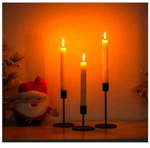 3 ou 6 bougeoirs courts noirs pour Halloween Bougeoirs coniques en fer pour bougies chandeliers - Product Image 4