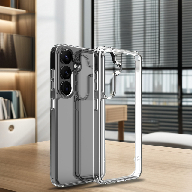 Manufacturer Wholesale TPU+Tempered Glass Hybid Case Cell Phone Cases Transparent Shockproof Cover for Samsung S25 S25 Ultra