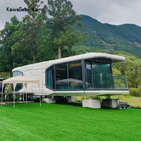 Kawagebo-Maison capsule commerciale moderne de luxe préfabriquée de 40 pieds, petite maison à capsules pour 2 chambres à coucher