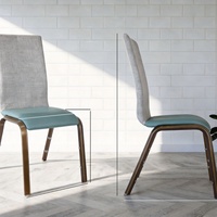 Chaise de banquet moderne en métal à tubes triangulaires, avec revêtement de siège en PU, pour hôtel, restaurant, auditorium, salle de conférence