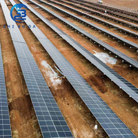 Sistema di Montaggio a Colonna Singola Sicuro per Installazione a Terra, Facile Installazione, Struttura Solare Agricola Zincata a Caldo Progettata per Centrali Elettriche
