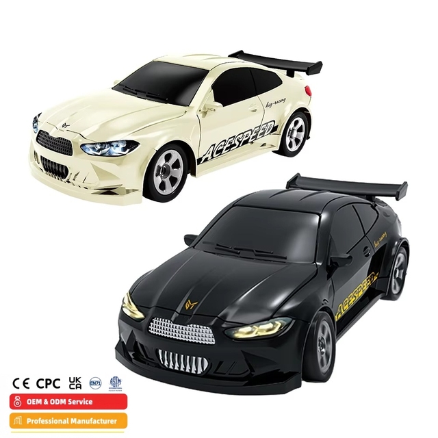 Factory Hot 1/64 Mini Race 4Wd Drift Rc Car Kids Remote Control Toy Vehicle Tpr Wheel With Led Light Boys Hobby 15km/h