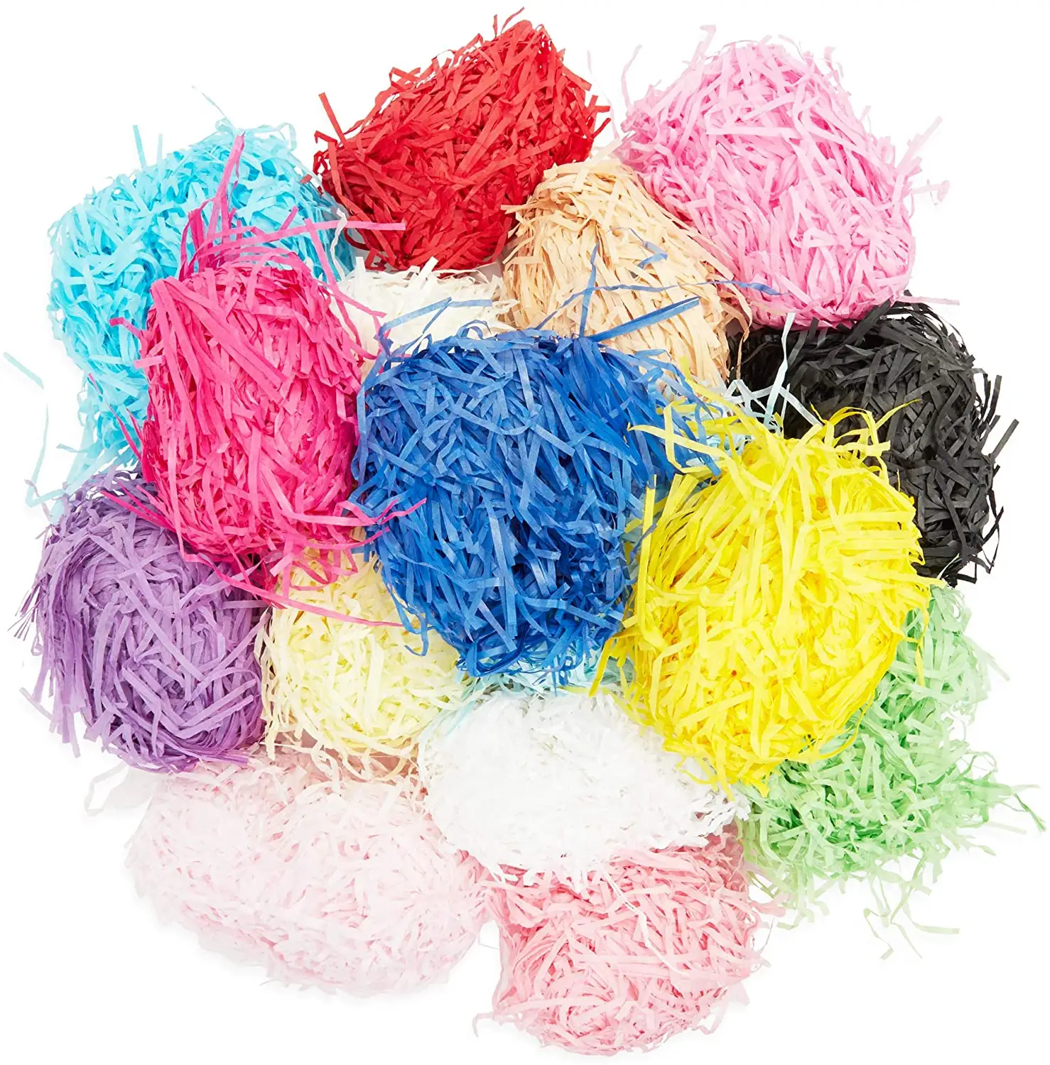 500g/Bag Shredded Tissue Paper Crinkle Cut Kraft Raffia Paper for Filling Easter Basket Candy Gift Box Stuffing