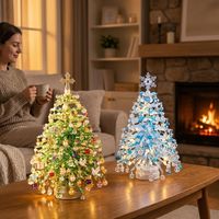 DIY Perlen-Weihnachtsbaum-Set 3D Kristallperlen Feiertags-Bastelset für Erwachsene Bunte Perlen und Draht 3D Tischbaum-Design