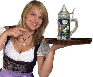 Essence Europe - Chope à <span class=keywords><strong>bière</strong></span> moderne en aluminium de 1 L avec réservoir en céramique, motif fleurs d'<span class=keywords><strong>Edelweiss</strong></span>, couvercle, pour l'Oktoberfest de Munich, Allemagne - Qualité supérieure - Product Image 6