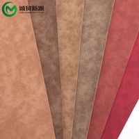 Vente en gros de tissu de Faux cuir Pvc cuir artificiel bicolore motif de daim PVC cuir synthétique pour sacs à main