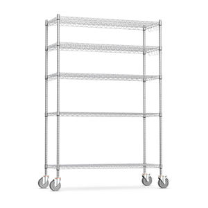 מחיר זול אבק מסחרי שחור וירוק אפוקסי מצופה מתכת מתלה יצרן מדפי חוט - Product Image 5