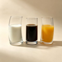 Gobelet en verre incurvé irrégulier personnalisé 2026 de 500 ml – Verre torsadé transparent pour eau, jus, café glacé et autres boissons