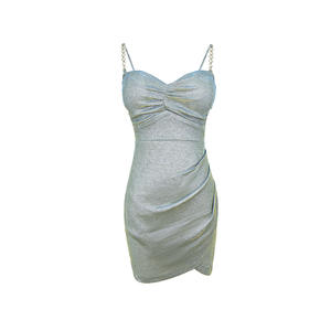 Vestido sexy sin espalda para mujer, falda brillante a la cadera con tirantes, aspecto adelgazante para club nocturno, <span class=keywords><strong>discoteca</strong></span> o bar para el verano - Product Image 5