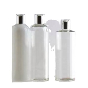 Empty Shampoo Lotions Package 100ml 150ml 250ml 300ml Clear Amber Blue Green White PET Plastic Bottles with Press Disc Cap - Product Image 1