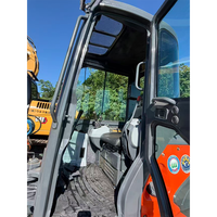 Mini-excavatrice d'occasion Kubota U55-5, 5,5 tonnes, hydraulique, sur chenilles, d'origine japonaise, certifiée CE EPA, faible nombre d'heures, à vendre