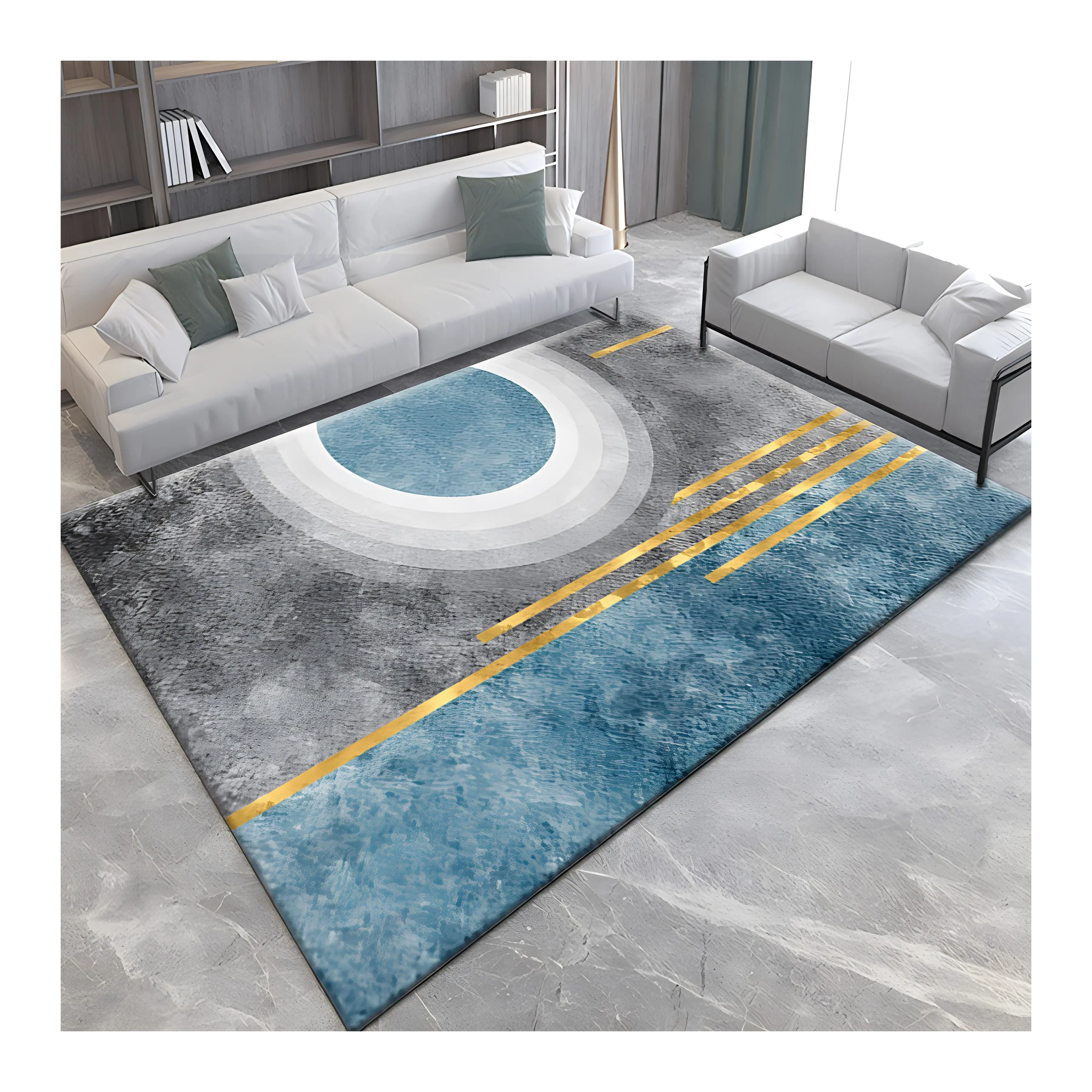 Alfombra ligera de estilo lujoso, alfombrilla para el suelo, dormitorio, mesita de noche, llena de alfombra, decoración para el hogar, sala de estar, sofá, alfombra