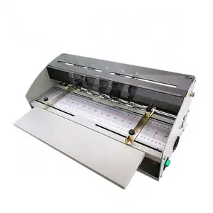 Máquina de perfuração de vinco elétrico de 470mm 3 em 1/criaser de papel