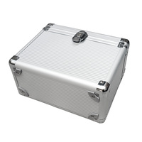 Boîte de transport portable pour disques vinyles de 7 pouces, étui de rangement durable en aluminium pour collection d'albums, avec couverture en EVA