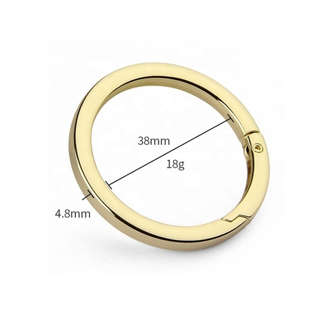 Zinc Alloy square Wire Spring Ring Hanging Buckle Split Ring Spring Buckle Luggage Buckle Hardware Key Chain