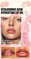 Lip Gloss transparan buah baru 2024 Set kaya Set kustom merek pribadi tahan lama mutiara pelembab makeup Bibir grosir
